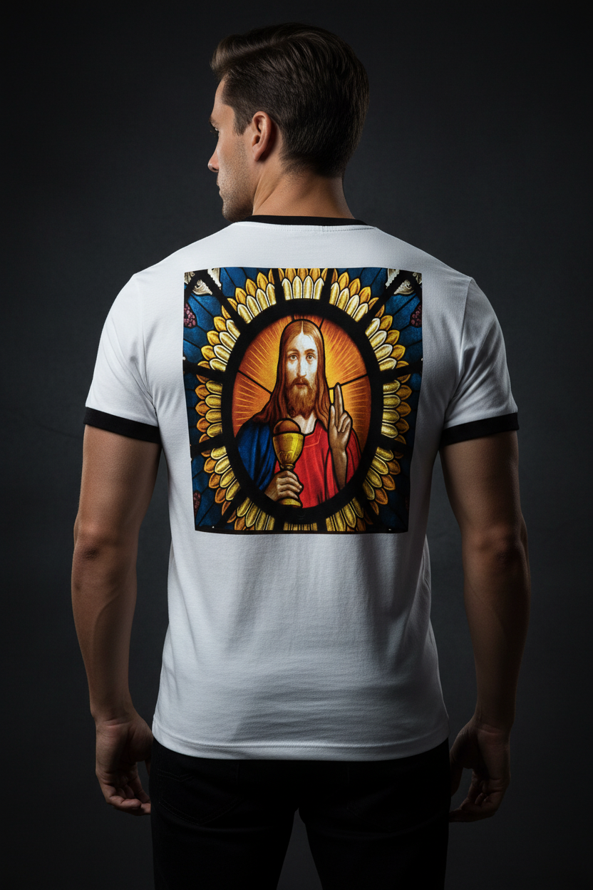 Can I Get A Witness Tee 300 Contrast Edge Ribbed Crewneck T-Shirt