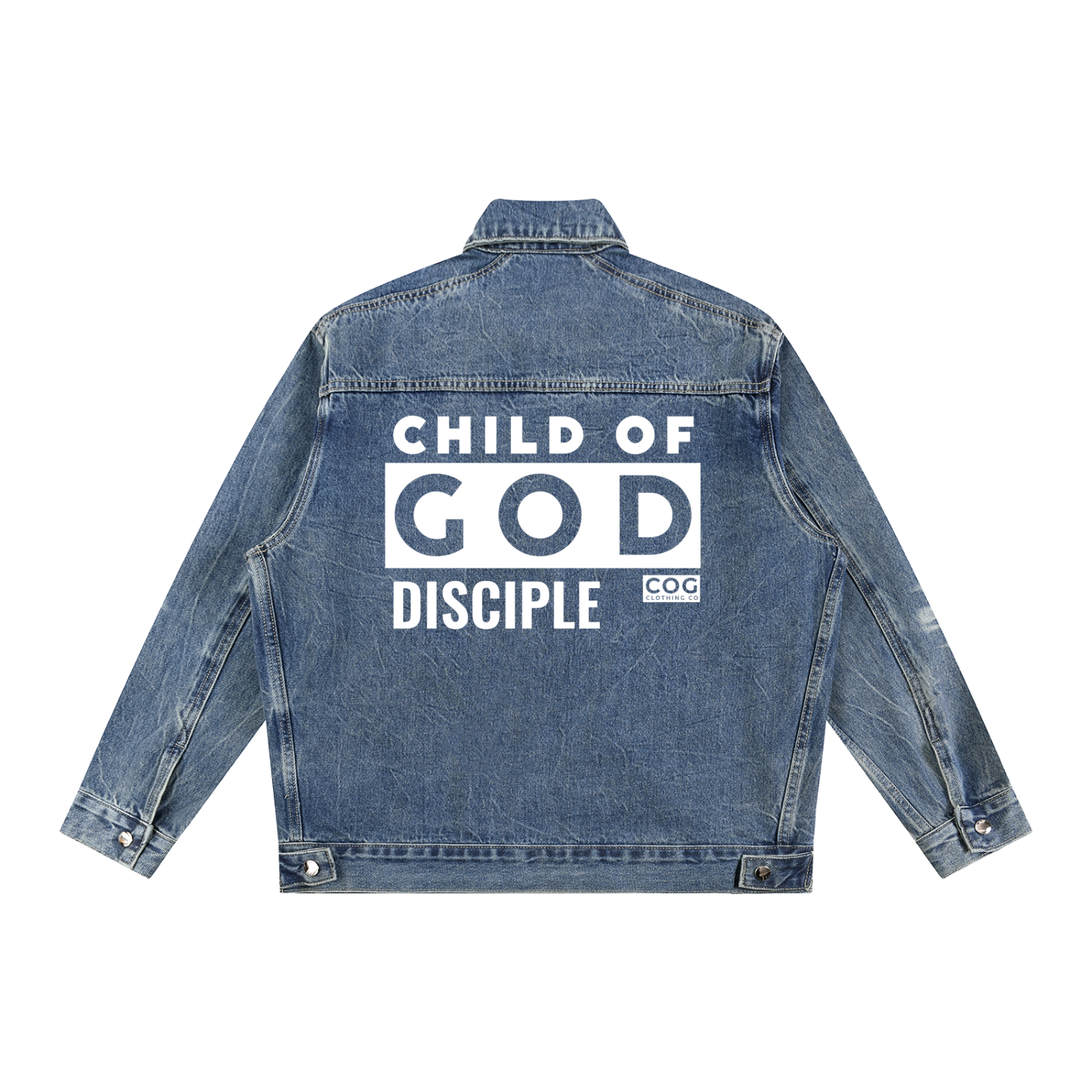 COG Vintage Wash Zip Up Denim Jacket