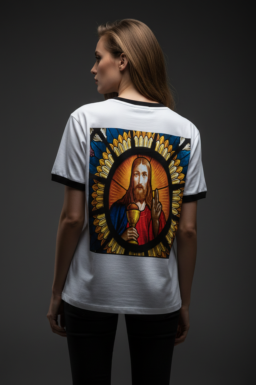 Can I Get A Witness Tee 300 Contrast Edge Ribbed Crewneck T-Shirt