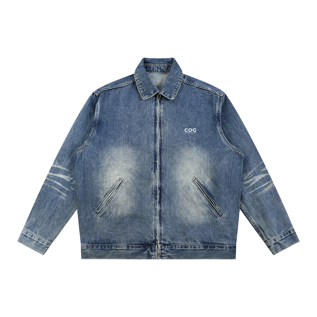 COG Vintage Wash Zip Up Denim Jacket
