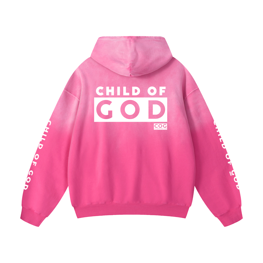 The Pink Preacher 900 Heavyweight Sun fade Oversized Hoodie