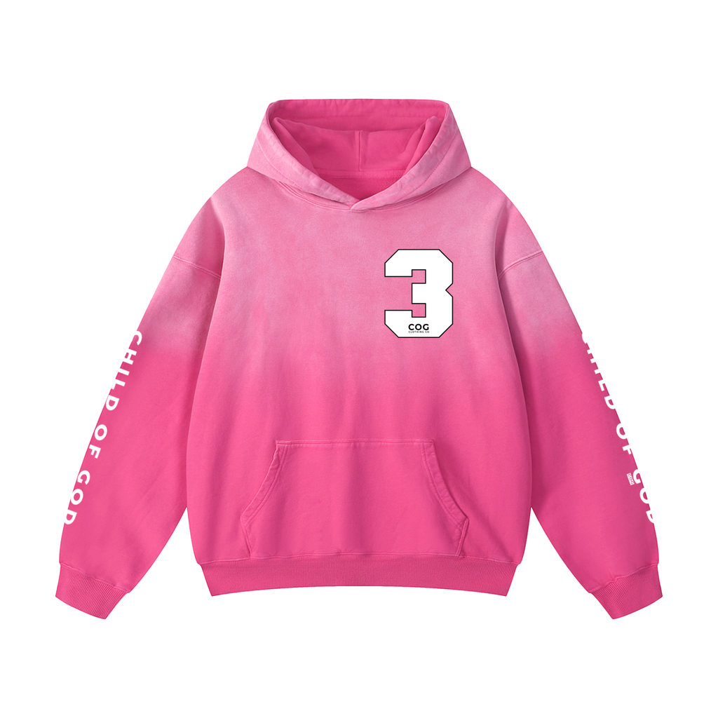 The Pink Preacher 900 Heavyweight Sun fade Oversized Hoodie