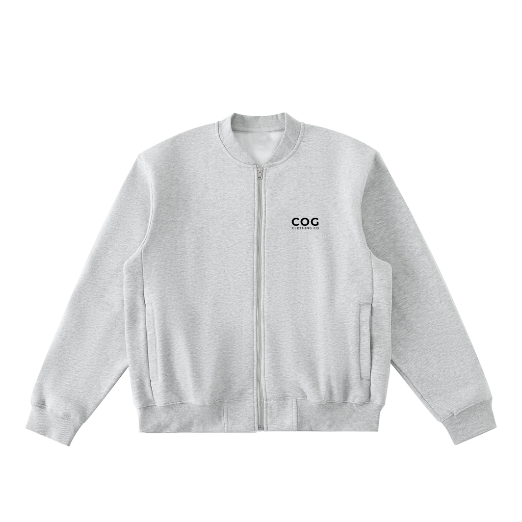 COG Biker Bomber 400 Essential Zip-Up Fleeced Varsity Jacket