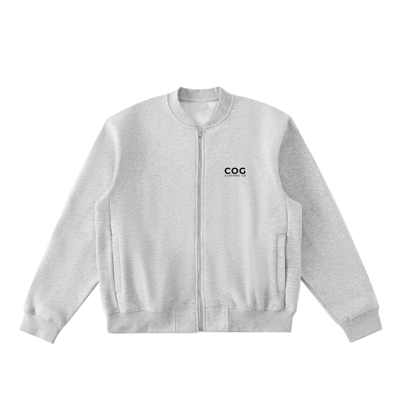 COG Biker Bomber 400 Essential Zip-Up Fleeced Varsity Jacket