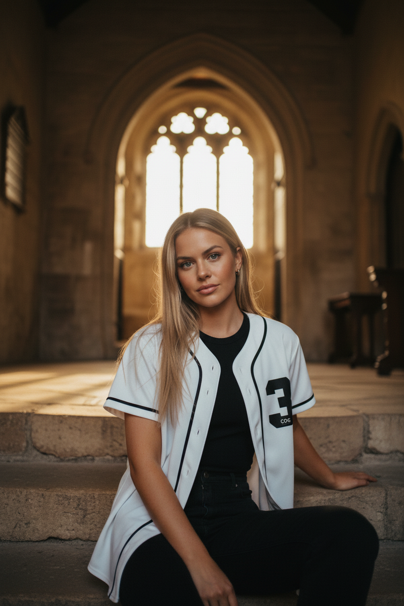 Trinity Trooper 500 Contrast Piped Button-Up Jersey (White and Black)