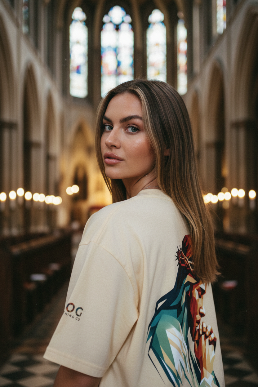 Katy - COG Tee Back - Cathedral Candid