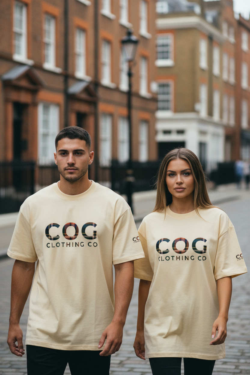 Katy & Male - COG Tee - Cobblestone Duo