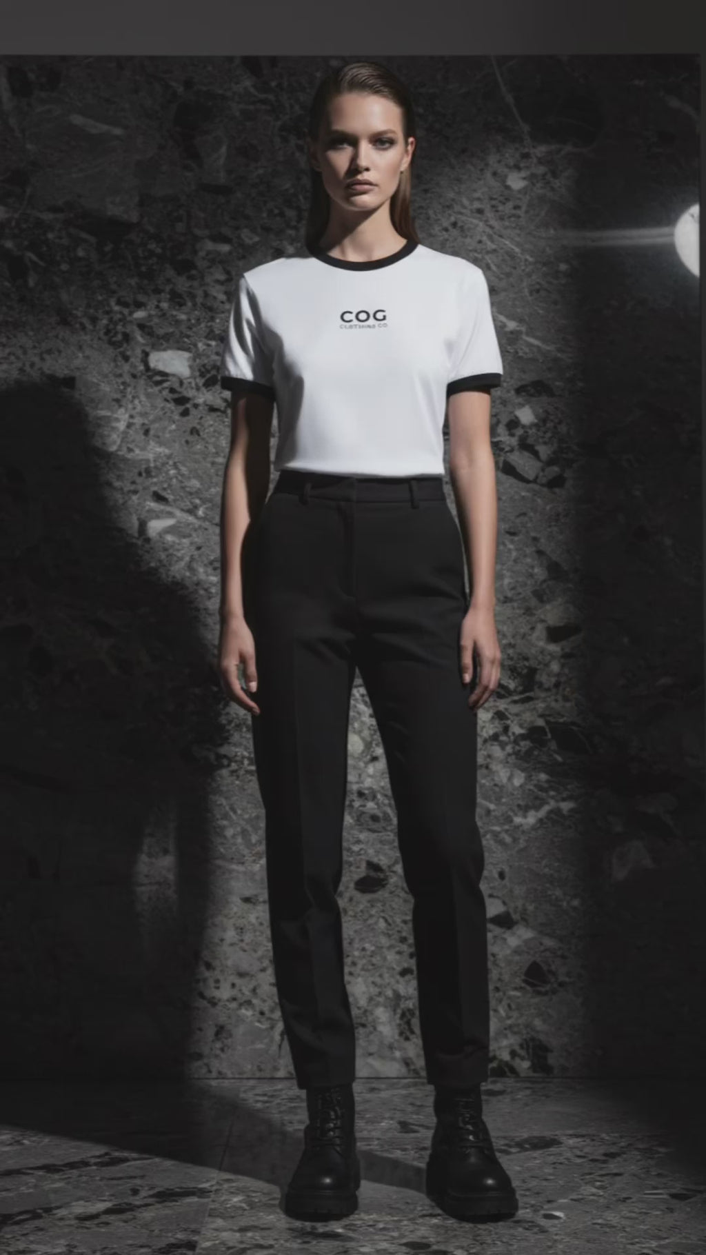 Can I Get A Witness Tee 300 Contrast Edge Ribbed Crewneck T-Shirt
